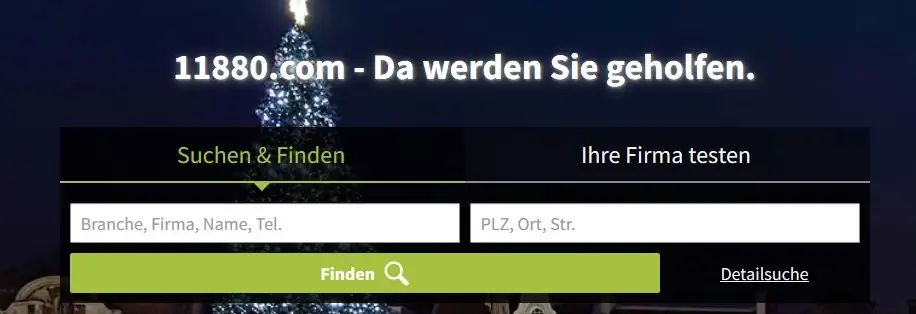 11880 - Suchoptionen